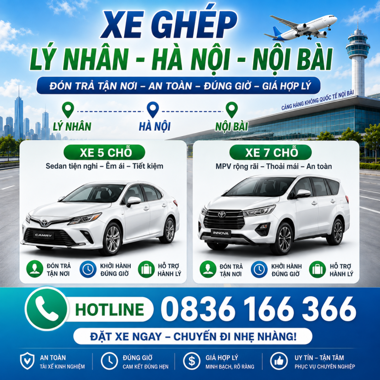 Xe Ghép Lý Nhân Hà Nội: Chuẩn Bị Hành Lý Và Thông Tin Đặt Xe 4 xe tiện chuyến hà nam