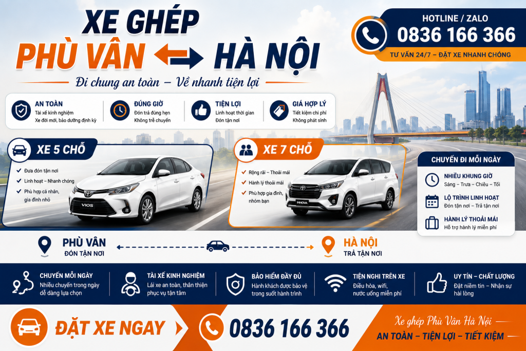 xe tiện chuyến hà nam