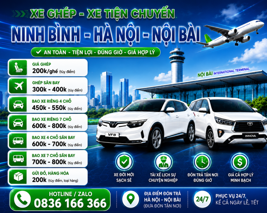 xe tiện chuyến hà nam