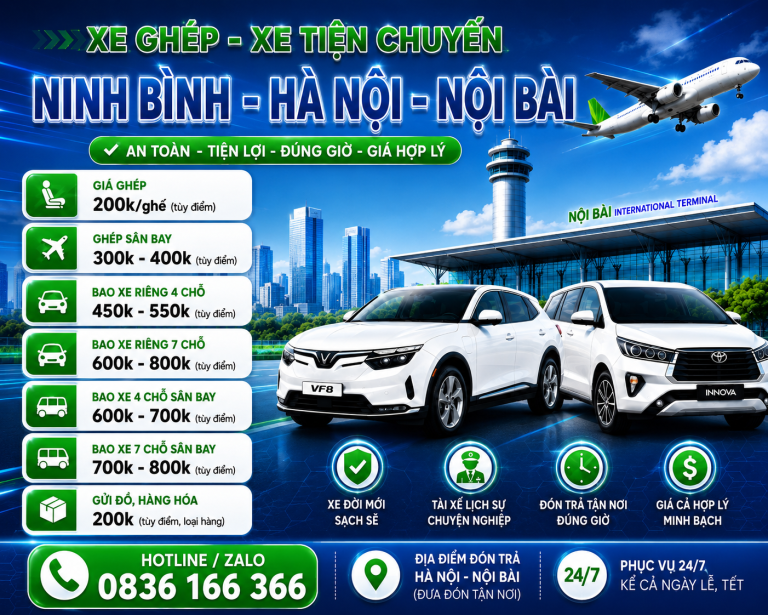 Xe Ghép Bình Lục Hà Nội: Đi Một Mình Hay Đặt Chuyến Riêng? 5 xe tiện chuyến hà nam